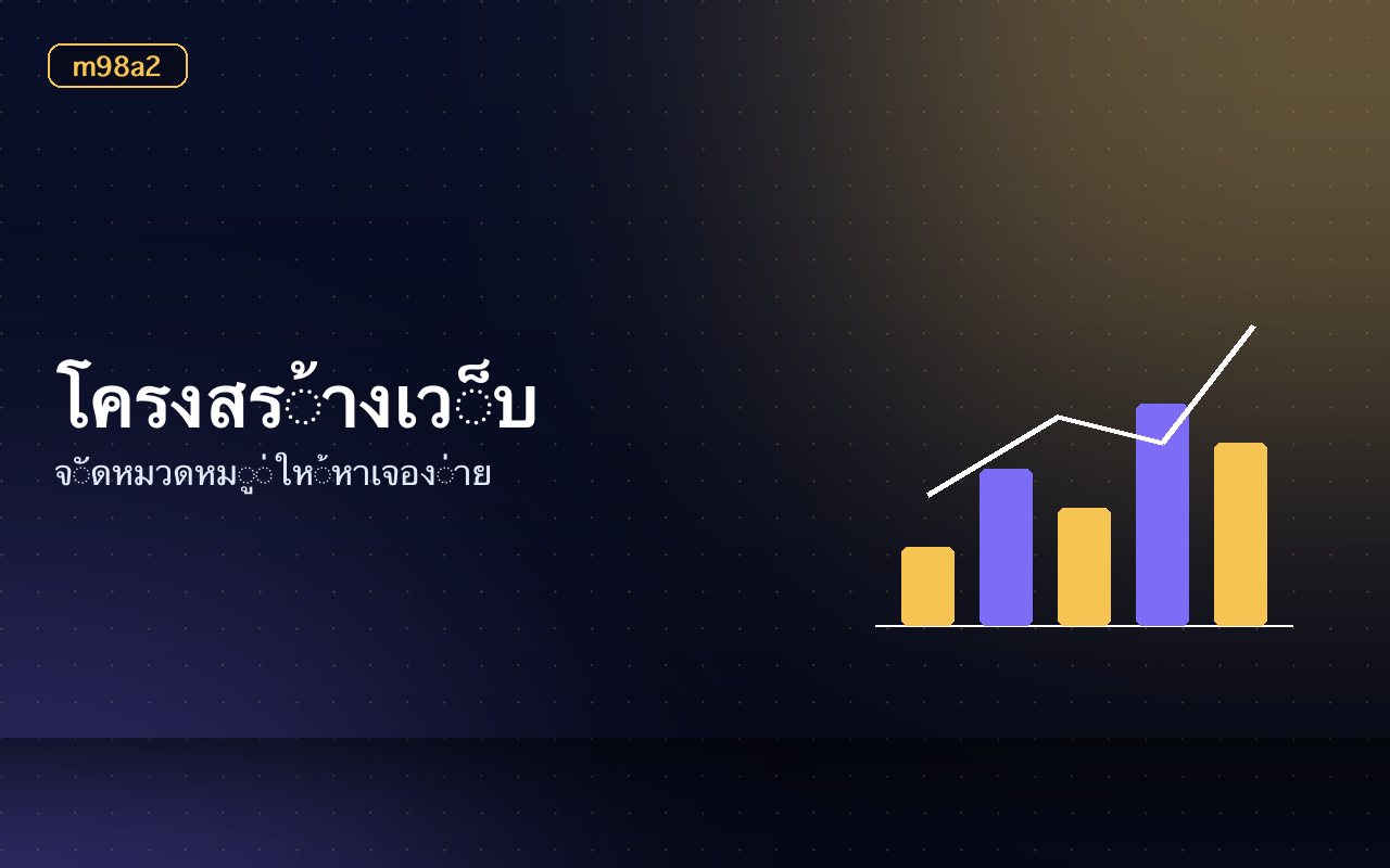 ภาพรวมเมนูและโครงสร้างหน้าของเว็บ m98a2